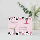 Gymnastische Partij Hartelijk dank voor uw roze, g Briefkaart (Staand voorkant)