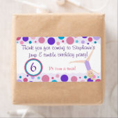 Gymnastische partij voorkeurslabels Paarse & roze Etiket (Insitu)