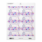Gymnastische partij voorkeurslabels Paarse & roze Etiket (Full Sheet)
