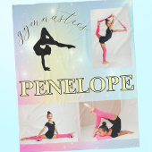 Gymnastische pastel regenboog gradiënt 3 Foto Cust Fleece Deken