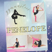 Gymnastische pastel regenboog gradiënt 3 Foto Cust Fleece Deken