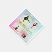 Gymnastische pastel regenboog gradiënt 3 Foto Cust Servet (Hoek)