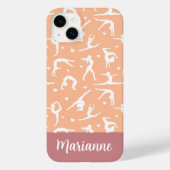 Gymnastische perzik aangepaste naam Girlie Case-Mate iPhone Case (Achterkant)