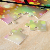 Gymnastische puzzel met balansstraal. (Zijkant)