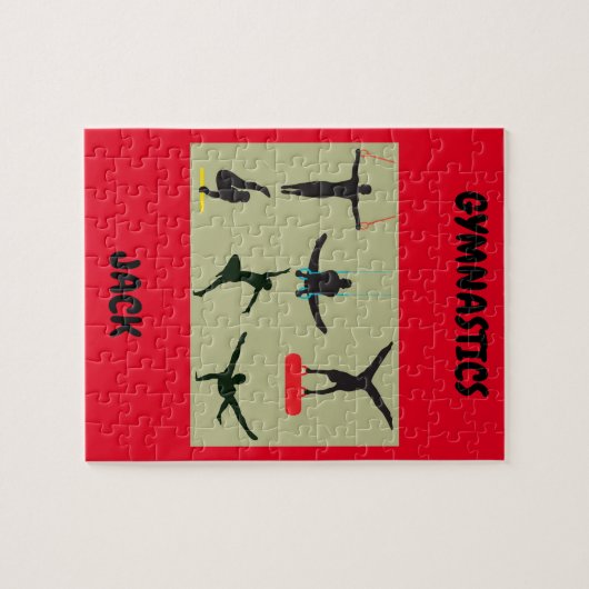 "GYMNASTISCHE puzzel voor jongens met een geperson Legpuzzel (Horizontaal)