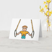 Gymnastische ringing kaart (Gele Bloem)