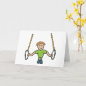 Gymnastische ringing kaart (Gele Bloem)