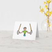 Gymnastische ringing kaart (Gele Bloem)