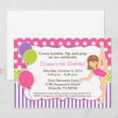 Gymnastische uitnodiging (Voorkant / Achterkant)