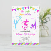 Gymnastische uitnodiging (Staand voorkant)