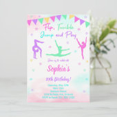 Gymnastische uitnodiging (Staand voorkant)