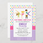 Gymnastische uitnodiging van de Birthday Party (Voorkant / Achterkant)