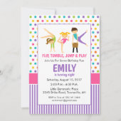 Gymnastische uitnodiging van de Birthday Party (Voorkant)