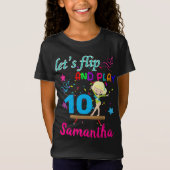 Gymnastische verjaardag Laten we Aangepast omdraai T-shirt (Voorkant)