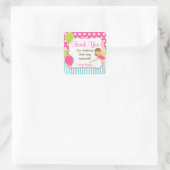 Gymnastische zeedagen vierkante sticker (Tas)