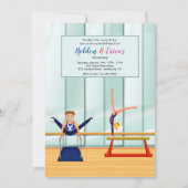 Gymnasts Birthday Party Invitations Kaart (Voorkant)