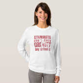 "GYMNASTS DEFEAT GRAVITY" LANGE SLAAPT T-SHIRT (Voorkant volledig)