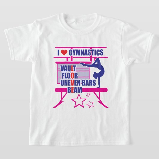 Gymnast's - I Love Gymnastics T-shirt (Laagn)