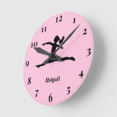 Gymnist Silhouette Custom Large Clock Ronde Klok (Hoek)