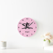 Gymnist Silhouette Custom Large Clock Ronde Klok (Huis)