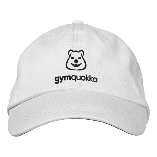 Gymquokka Signature Black Logo geborduurd Pet (Voorkant)