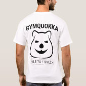 Gymquokka Signature T-shirt - Zwart Quokka (Achterkant)