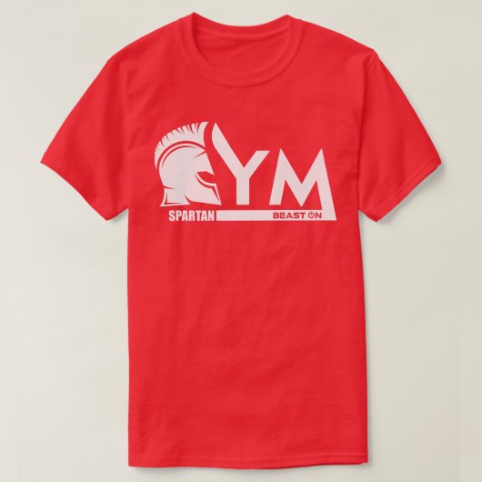 GymSpartanBeast OnGym Motivation Fitness Gezegden T-shirt (Design voorkant)