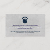 gymuitrusting | Kettle Bell Visitekaartje (Achterkant)