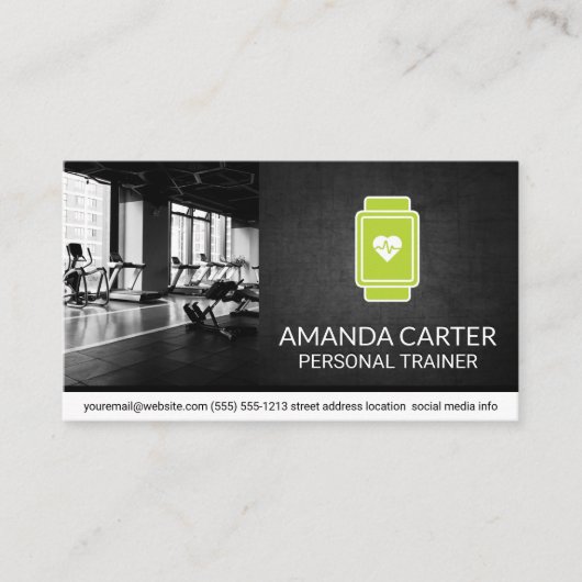 gymzaal | Hartmonitor Visitekaartje (Voorkant)