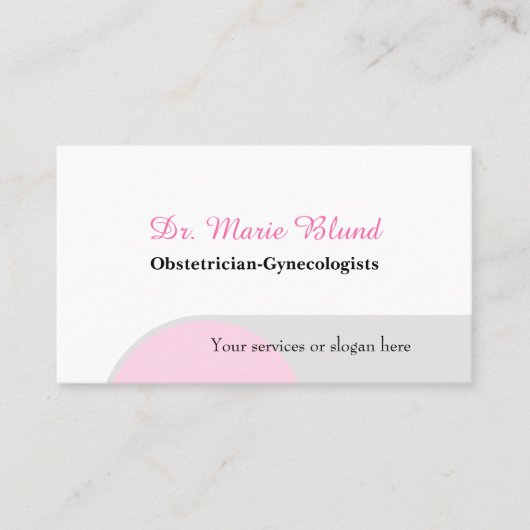 Gynaecologen Obstetricus OBGYN elegant modern Visitekaartje (Voorkant)