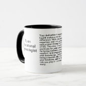 Gynaecoloog dank u bericht mok (Voorkant links)