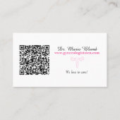 Gynaecoloog OBGYN obstetricialiste Elegant minimal Visitekaartje (Achterkant)