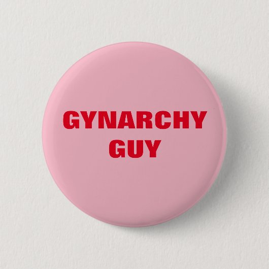GYNARCHY GUY RONDE BUTTON 5,7 CM (Voorkant)