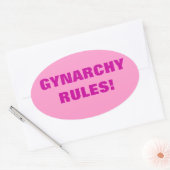 GYNARCHY REGELS! OVALE STICKER (Envelop)