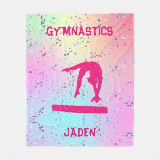 GYNASTICS BLANKET PERSONALISEERD! FLEECE DEKEN (Voorkant)