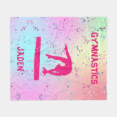 GYNASTICS BLANKET PERSONALISEERD! FLEECE DEKEN (Voorkant (Horizontaal))