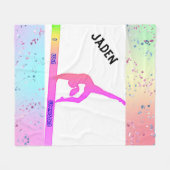 GYNASTICS BLANKET PERSONALISEERD! FLEECE DEKEN (Voorkant (Horizontaal))