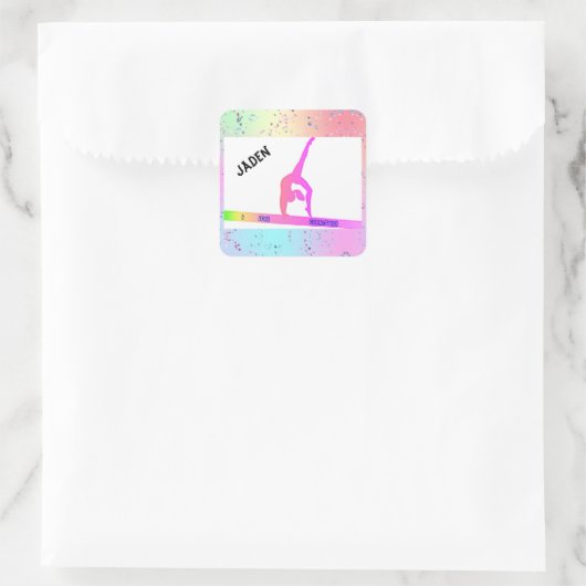 GYNASTICS STICKER PERSONALISEERD! (Tas)