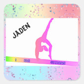 GYNASTICS STICKER PERSONALISEERD! (Voorkant)
