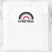 Gynefilie Pride Ovale Sticker (Tas)