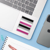 Gynefilie Pride Vlag Sticker (Laptop met iPhone)