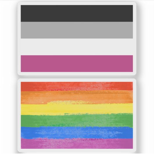 Gynefilie Pride Vlag Sticker (Voorkant)