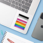 Gynefilie Pride Vlag Sticker (Laptop met iPhone)