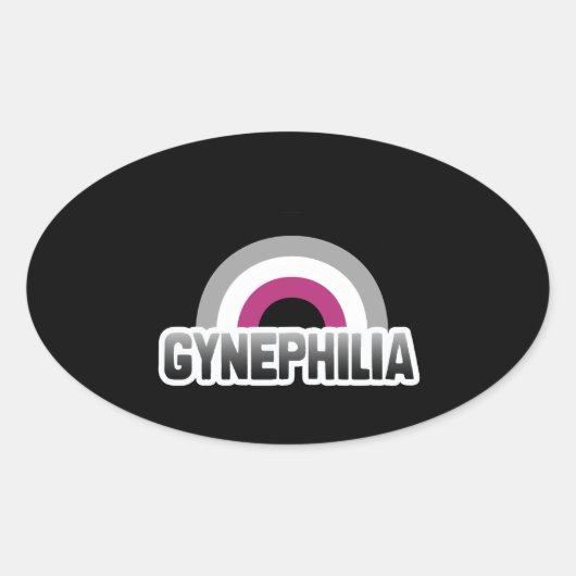 Gynefilie trots ovale sticker (Voorkant)