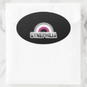 Gynefilie trots ovale sticker (Tas)