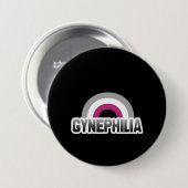 Gynefilie trots ronde button 7,6 cm (Voorkant /achterkant)