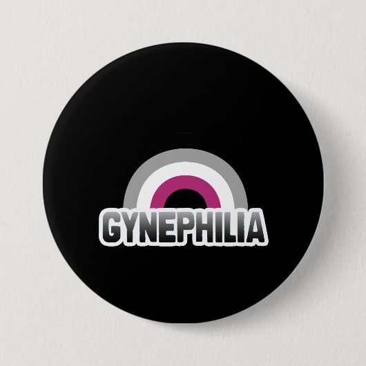 Gynefilie trots ronde button 7,6 cm (Voorkant)