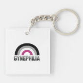 Gynefilie trots sleutelhanger (Achterkant)