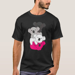 Gynefilie Vlaggenstapel Pride LGBTQ Koalas Gynefil T-shirt