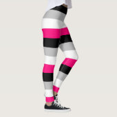 Gynephilia Pride Flag Horizontale Streep Leggings (Rechts)